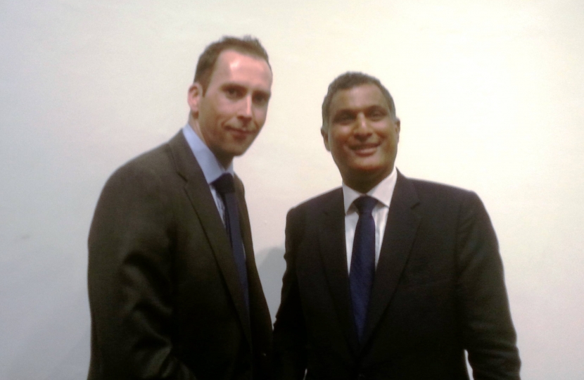 James Bellis with Syed Kamall MEP, President of Vauxhall Conservatives