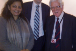 Lord Howe with James Bellis (Chairman) and Kelly ben-Maimon (Treasurer), VCA