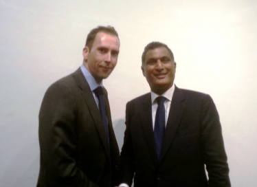 James Bellis with Syed Kamall MEP, President of Vauxhall Conservatives
